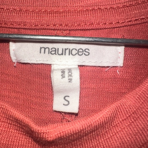 Maurices Women’s Burnt Orange Tank Top Crochet High Neckline Size Small - Picture 5 of 6